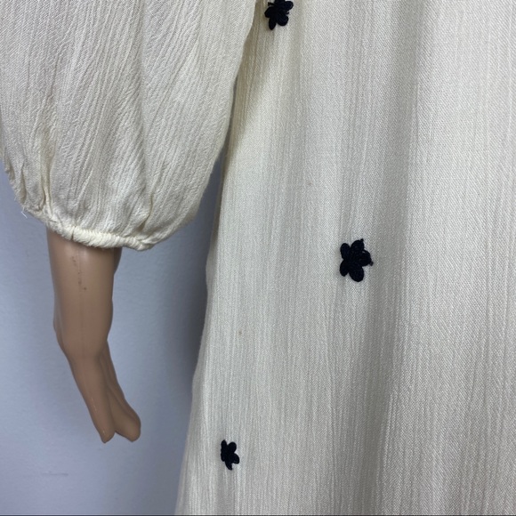 FREE PEOPLE EMBROIDERED V-NECK WIDE LEG JUMPSUIT - Picture 11 of 14